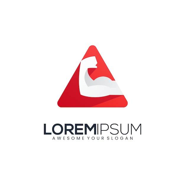 手臂肌肉健身标志logo