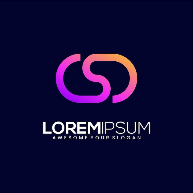 字母s回形针标志logo