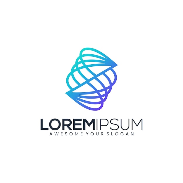 字母s线条抽象标志logo