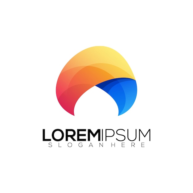 渐变叶子颜色叠加标志logo