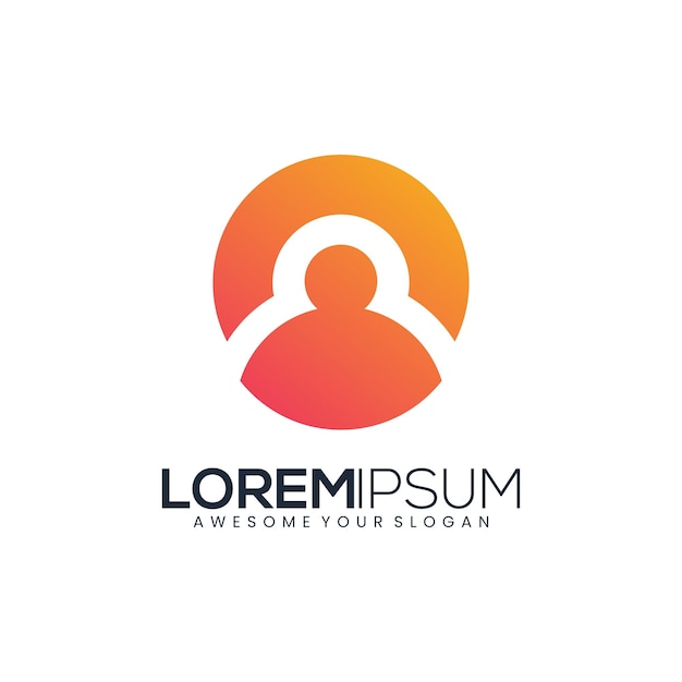 字母o人形标志logo