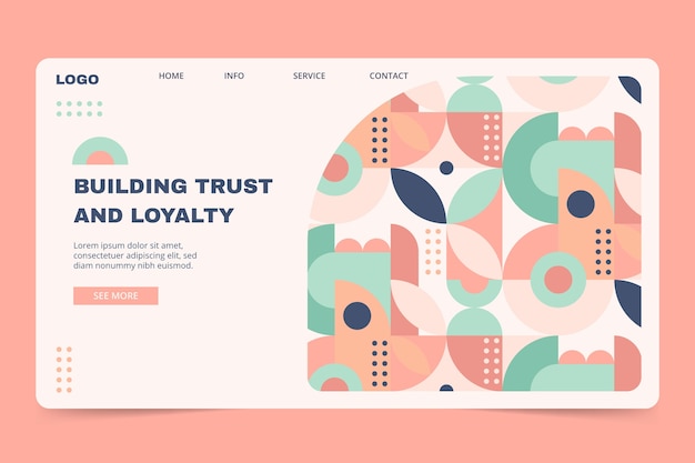 几何抽象图形网页banner活动广告模板