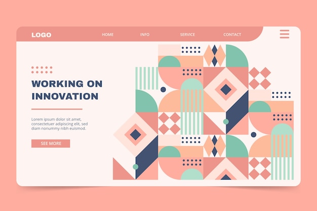 几何抽象图形网页banner活动广告模板