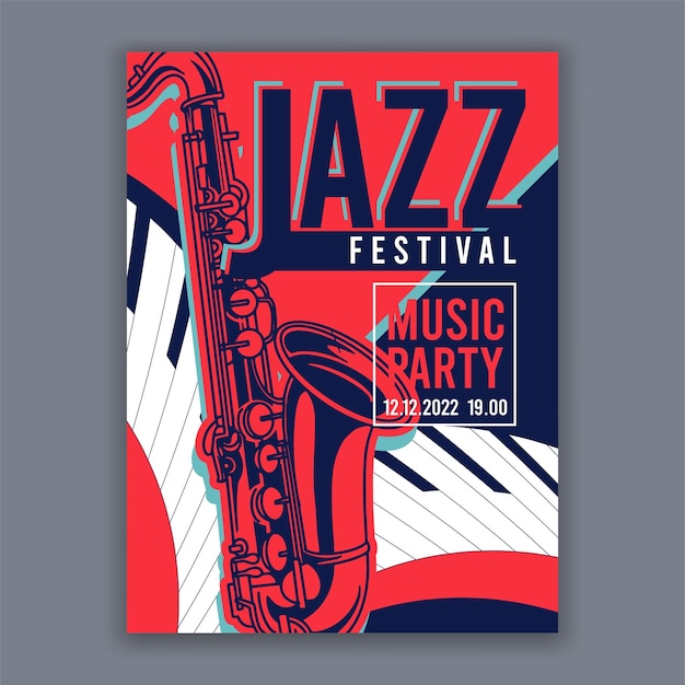爵士乐音乐会海报单页宣传广告模板