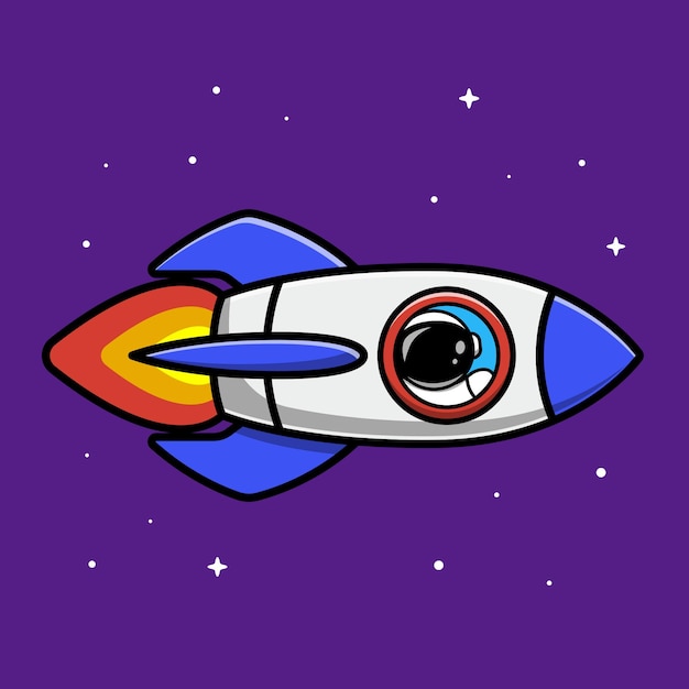 火箭宇航员卡通插画