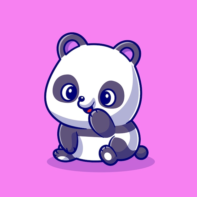 熊猫卡通插画