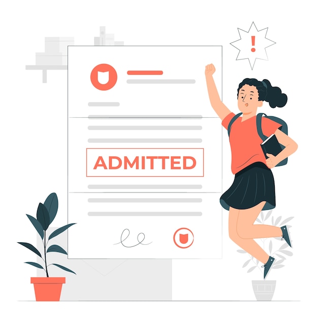大学录取扁平插画