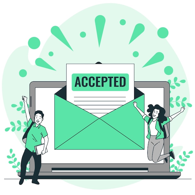 大学录取扁平插画