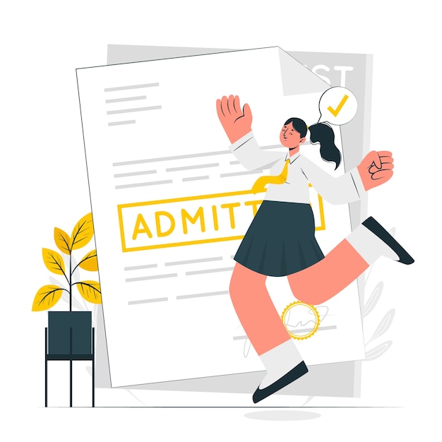 大学录取扁平插画