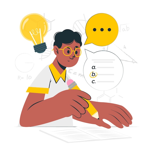 考试高考扁平插画