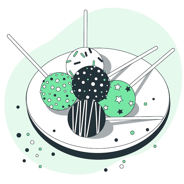 蛋糕甜品扁平插画