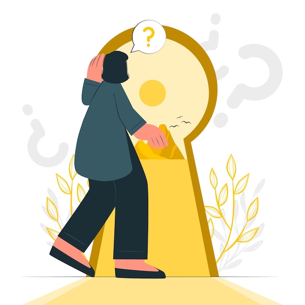 人的好奇心探索欲扁平插画