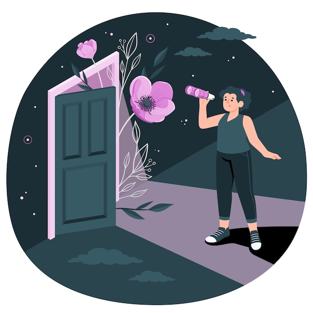 人的好奇心探索欲扁平插画