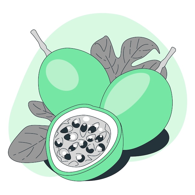 百香果扁平插画