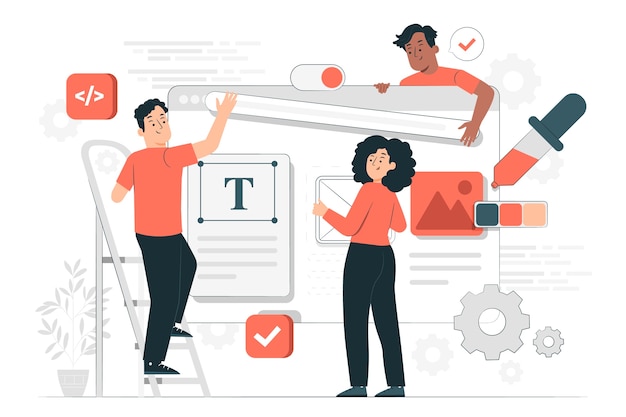 Ui-ux设计扁平插画