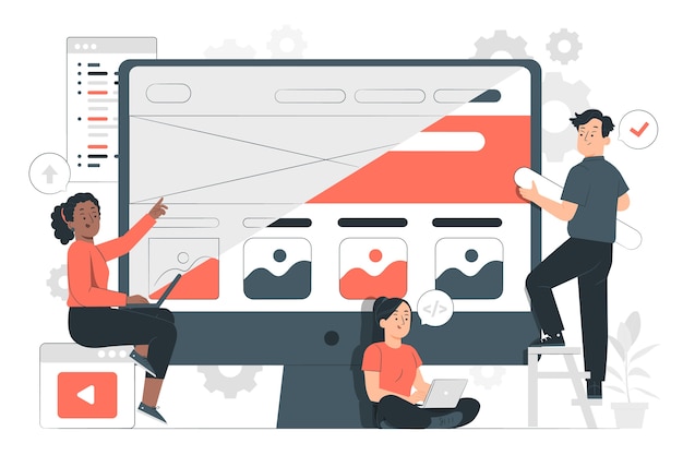 Ui-ux团队扁平插画