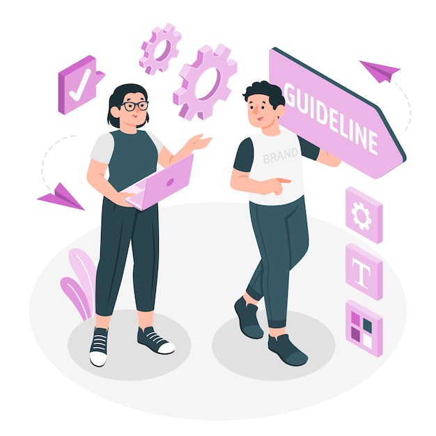 品牌指南扁平插画