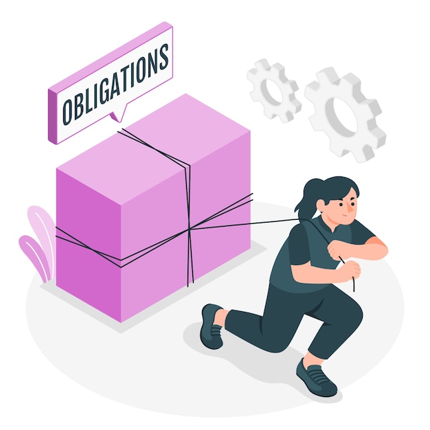 个人义务扁平插画