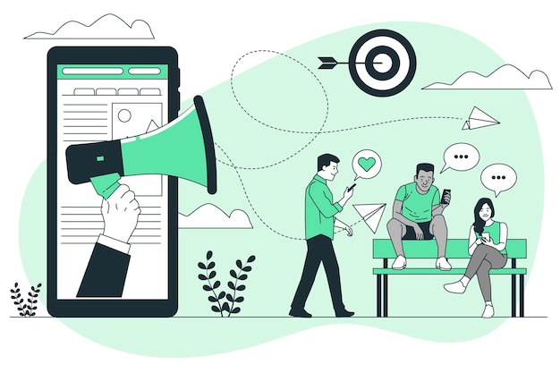 品牌传播扁平插画