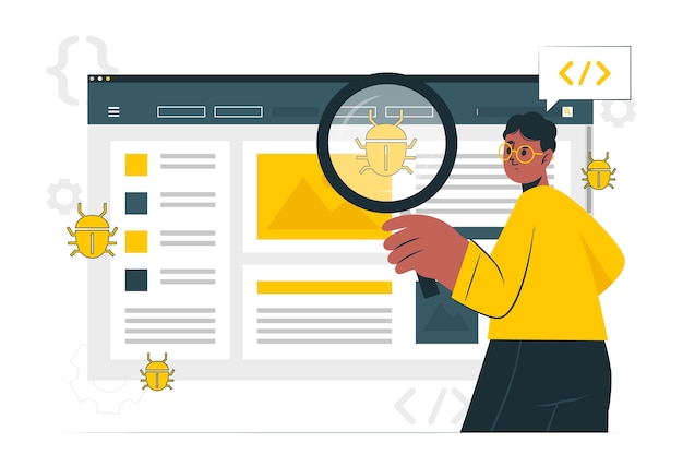 软件测试员扁平插画