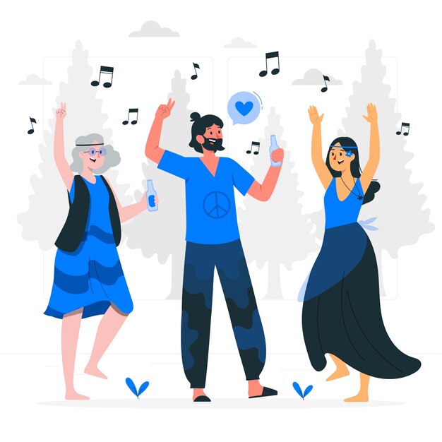 派对聚会扁平插画