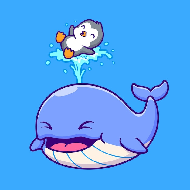 鲸鱼小海豚插画