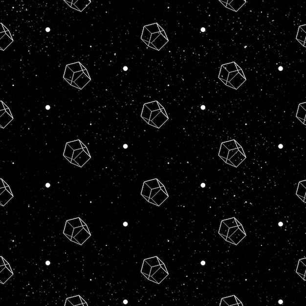 五边形立方体无缝图案背景