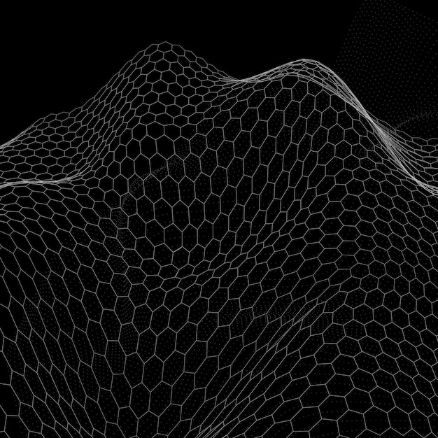 抽象波浪网格