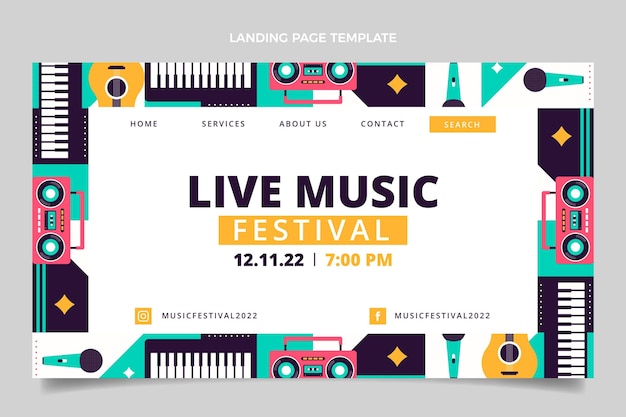 音乐节音乐会banner横幅模板