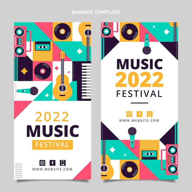 音乐节音乐会海报易拉宝模板