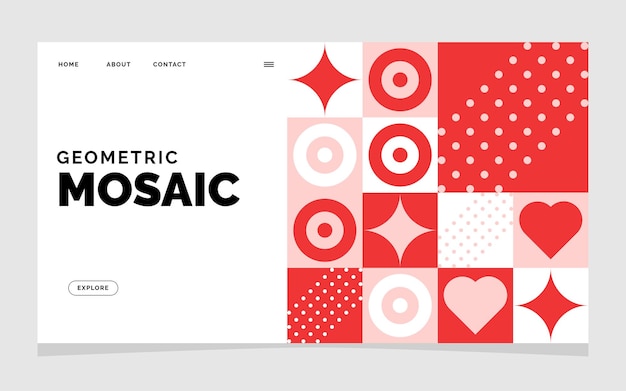 抽象几何图形构成艺术banner横幅模板