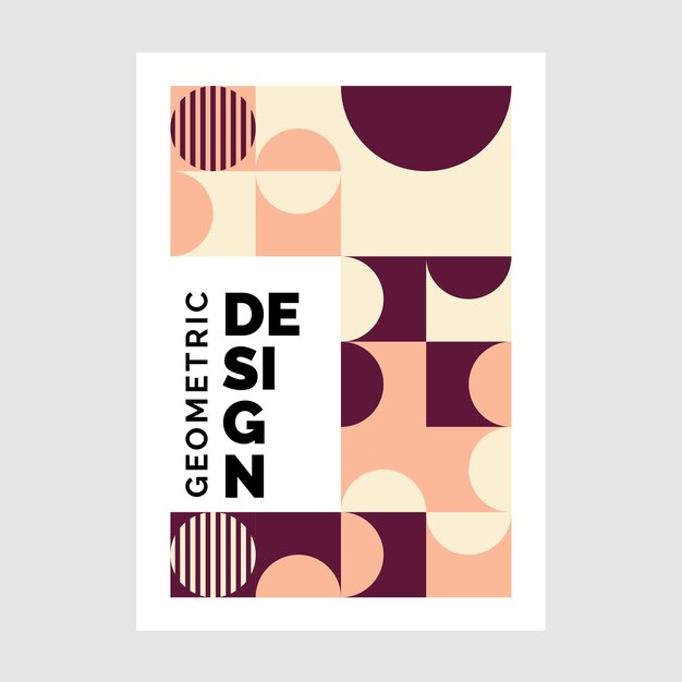 抽象平面构成几何图形手册封面模板