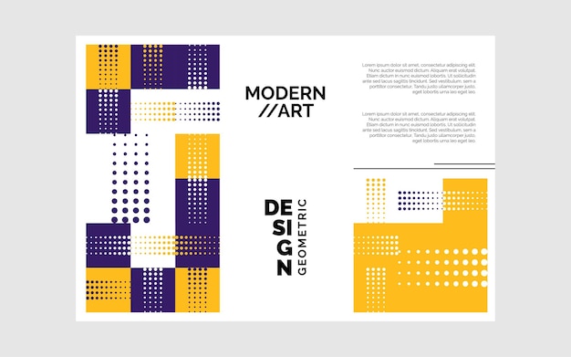 抽象平面构成几何图形手册模板