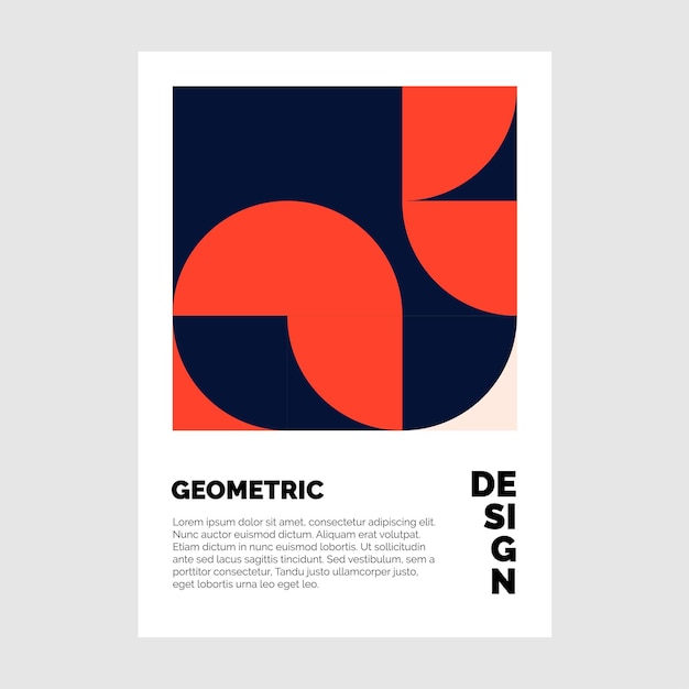 抽象平面构成几何图形手册封面模板