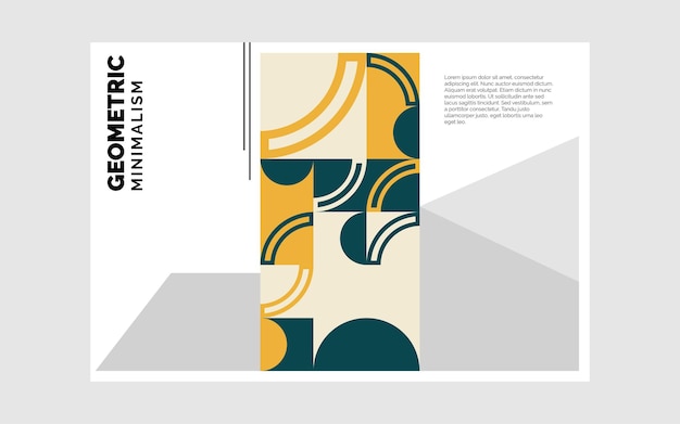 抽象平面构成几何图形手册内页模板