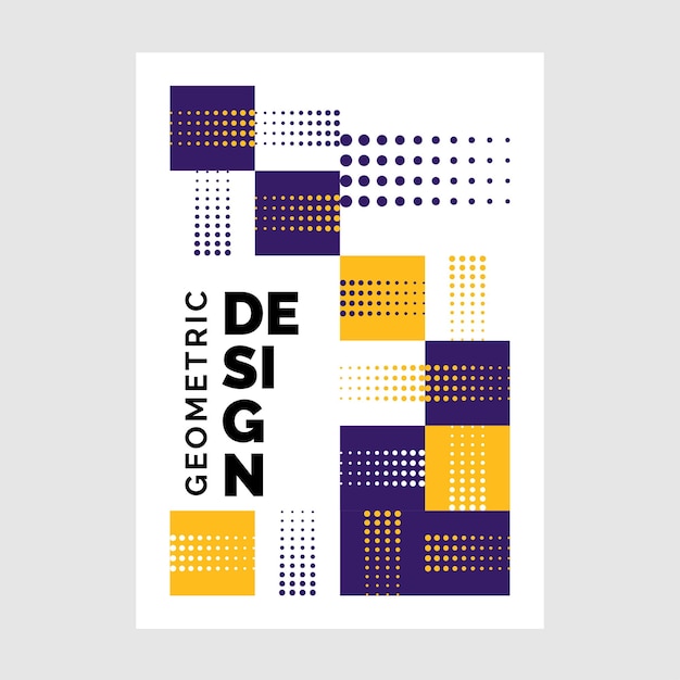 抽象平面构成几何图形手册封面模板