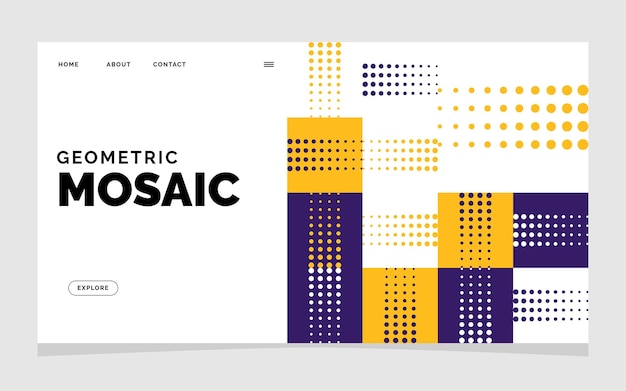 抽象平面构成几何图形banner横幅模板