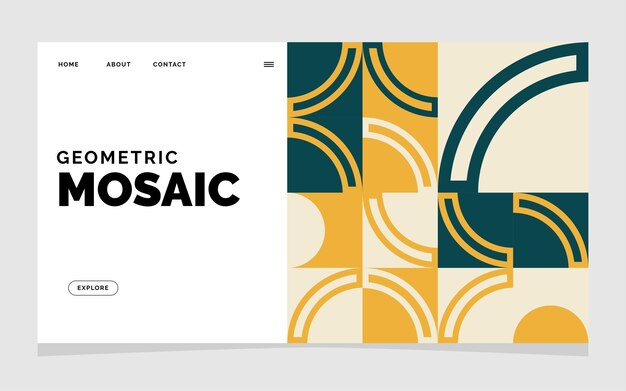 抽象平面构成几何图形banner横幅模板