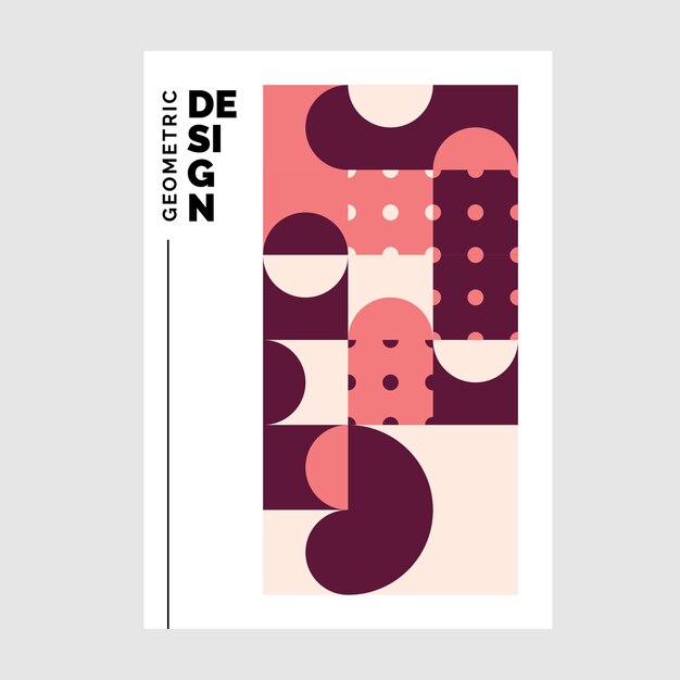 抽象平面构成几何图形手册封面模板