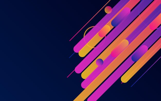 红色抽象线条蓝色背景