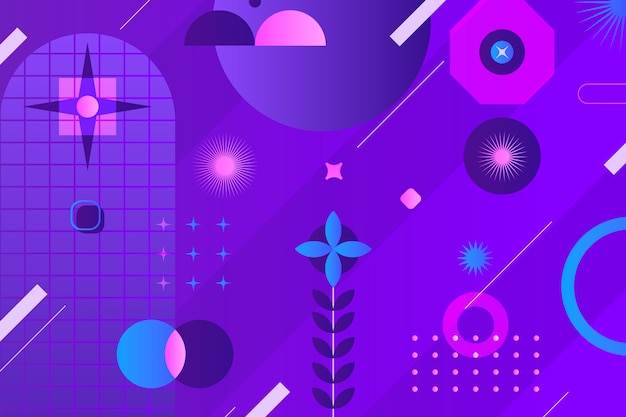 紫色渐变抽象几何图形背景