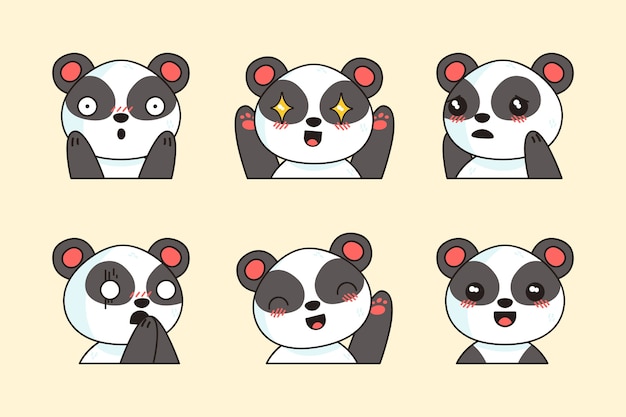 手绘熊猫表情包