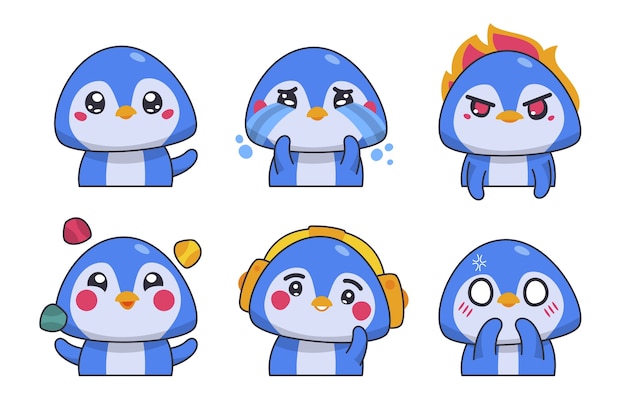 手绘企鹅表情包