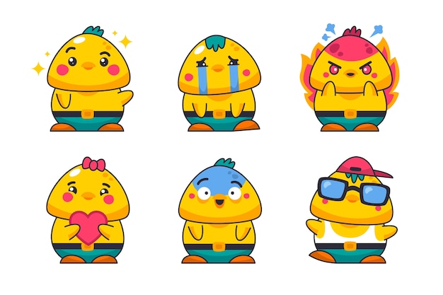 手绘小鸡表情包