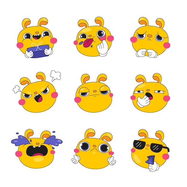 手绘动物表情包