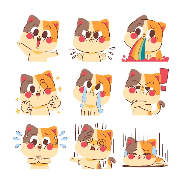 手绘小猫表情包