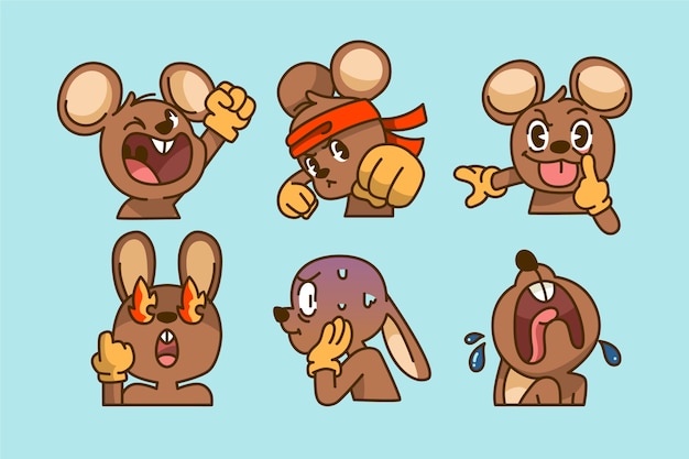 手绘老鼠表情包