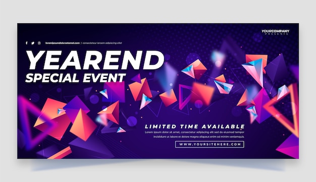 渐变抽象几何图形banner横幅模板