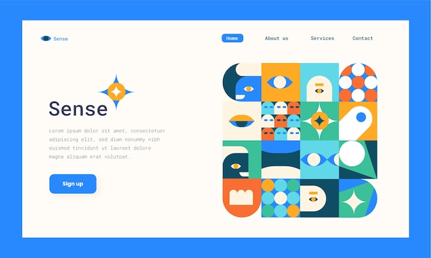 抽象平面构成几何图形模板