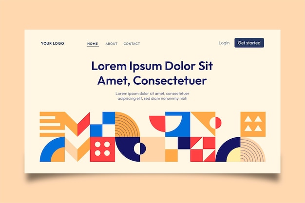 抽象平面构成几何图形模板